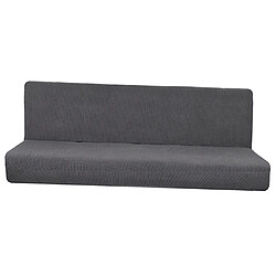 Avis Couverture de sofa sans bras antidérapante pleine housse de canapé-lit pliante gris L