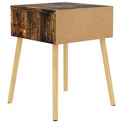 Acheter vidaXL Table de chevet chêne fumé 40x40x56 cm Bois d'ingénierie