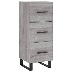 vidaXL Buffet Sonoma gris 34,5x34x90 cm Bois d'ingénierie