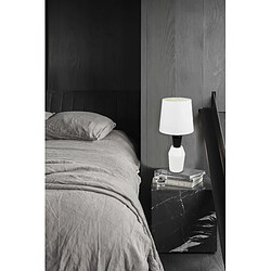 Avis Corep Lampe a poser ceramique tissu noir et blanc Luminaire chevet LED chambre salon