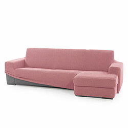 Chaise longue avec bras droit court Sofaskins NIAGARA 210 - 340 cm - Rose clair 