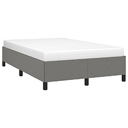 Avis Maison Chic Lit adulte - Lit simple Cadre de lit,Structure du lit Contemporain Gris foncé 120 x 200 cm Tissu -MN73373