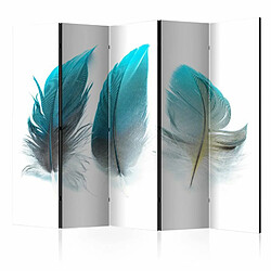 Paris Prix Paravent 5 Volets Blue Feathers 172x225cm