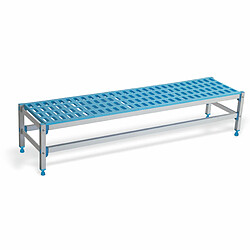 Banc en Aluminium et Polypropylène Profondeur 555 mm - L 715 à 1480 mm - Pujadas 