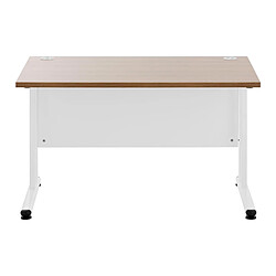 Helloshop26 Bureau informatique ordinateur 120 x 73 cm marron/blanc 14_0005956 pas cher