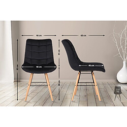 Avis Non Lot de 2 chaises Leni en velours