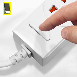 Avis Multiprise 3 prises + 4 ports USB 2,4A Câble 2m Antistatique Inkax Blanc