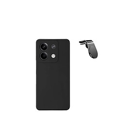 SUPPORT MAGNETIQUE K KIT KIT COFFÉRÉ VOYAGE + COUVERTURE DE SILICONE LIQUIDE Phonecare pour Xiaomi Redmi Note 13 - le noir 