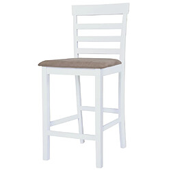 Avis vidaXL Chaises de bar lot de 2 blanc tissu