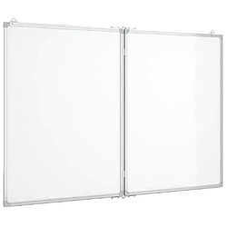 vidaXL Tableau blanc magnétique pliable 120x100x1,7 cm aluminium