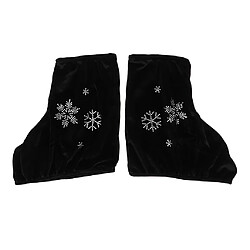 2pcs protège-bottes de patin à glace pour le patinage artistique velours noir-xl support de couvre-chaussures de patins à glace