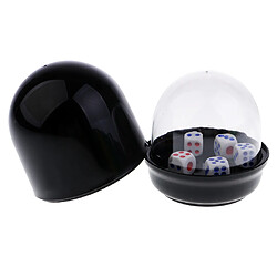 Acheter ktv bar jeu de casino tasse de dés avec 5pcs dés pour donjons et dragons noir