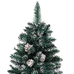 Avis vidaXL Sapin de Noël mince pré-éclairé et boules vert 150 cm