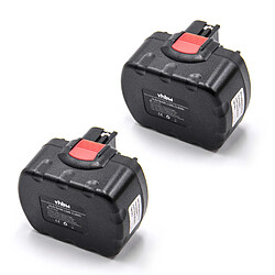 vhbw 2x Batteries compatible avec Bosch PST 14.4V, VE-2, VE-2 GSB, VPE-2 outil électrique (1500 mAh, NiMH, 14,4 V)