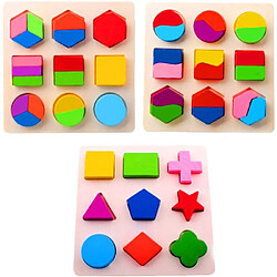 RedMiter Puzzle Éducatif Est Conçu En Bois Géométrie Bois Jouets Pour Bébé Enfants Apprentissage BT453 