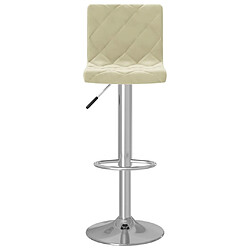 Avis vidaXL Tabourets de bar lot de 2 crème velours