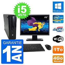 PC HP ProDesk 400 G1 SFF Ecran 19" i5-4570 RAM 4Go Disque 1To Windows 10 Wifi · Occasion 