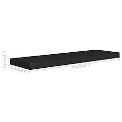 vidaXL Étagères murales flottantes 4 pcs noir 80x23,5x3,8 cm MDF pas cher