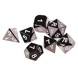 dés polyédriques alliage numérique dés d4-d10 dies trpg pour le jouet de fête de mtg blanc