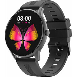 Vendos85 montre fitness ronde hommes avec podomètre IP68 étanche noir