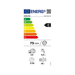 Lave-vaisselle 60cm 14 couverts 42db inox - wfc3c42px - WHIRLPOOL