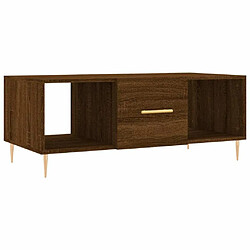 Maison Chic Table basse,Table Console Table d'appoint, Table pour salon chêne marron 102x50x40 cm bois d'ingénierie -MN83895