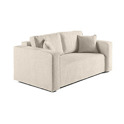 Bestmobilier Topaze - canapé droit 2 places - en tissu velours relief