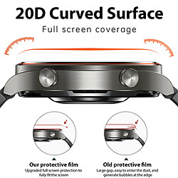 PHONECARE Film Protecteur D'écran Gel Couverture Complete avec Bords Noire pour Samsung Galaxy Watch6 44mm - Transparent