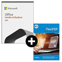 Microsoft Pack Office Famille et Etudiant 2021 + FlexiPDF Home & Business - Licence perpétuelle - 1 poste - A télécharger 