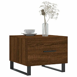 Avis Maison Chic Table basse,Table Console Table d'appoint, Table pour salon Chêne marron 50x50x40 cm Bois d'ingénierie -MN50944