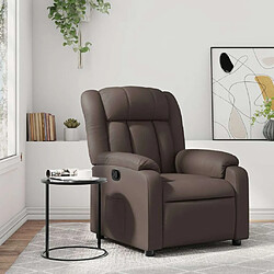 Maison Chic Fauteuil Relax pour salon, Fauteuil inclinable Marron Similicuir -GKD91352