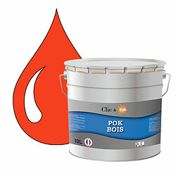 Pok Peinture de Finition Solvantée Laque Semi-Brillante Boiseries Intérieures et Extérieures - 10L - RAL 2009 - Orangé Signalisation POK BOIS Orange : Peinture de Finition Solvantée Laque Semi-Brillante Boiseries Intérieures et Extérieures - 10L - RAL 2009 - Orangé Signalisation