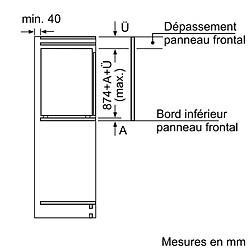 Réfrigérateur 1 porte intégrable à pantographe 124l - kil22afe0 - BOSCH