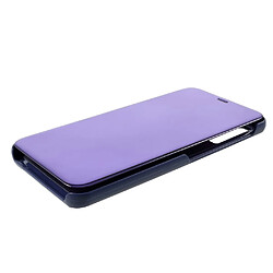 Acheter Etui en PU surface du miroir de la fenêtre violet foncé pour votre Samsung Galaxy A7 (2018)