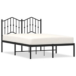 Maison Chic Lit adulte - Cadre de lit métal avec tête de lit,Structure du lit Contemporain pour chambre noir 120x200 cm -MN49559