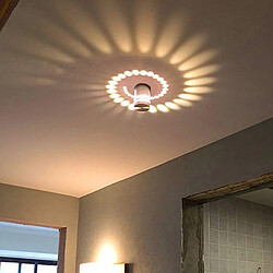 Stoex Plafonnier en Spirale Créatif Lustre Moderne Rond Applique Murale Led Simple Pour Chambre À Coucher, Café, Salon, 3W, Blanc Chaud