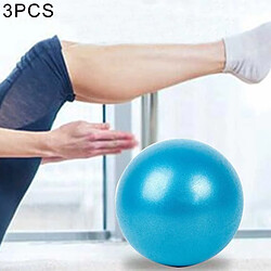 Wewoo Ballon bleu 3 PCS Mini Yoga Pilates Balle antidéflagrante PVC Équilibrée Fitness Entraînement Gymnastique avec Paille, Diamètre: 25cm