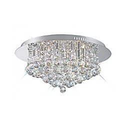 Luminaire Center Plafonnier Design Dahlia Chrome poli 6 ampoules 21cm