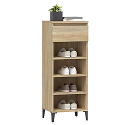 Avis vidaXL Étagère à chaussures Chêne sonoma 40x36x105cm Bois d'ingénierie