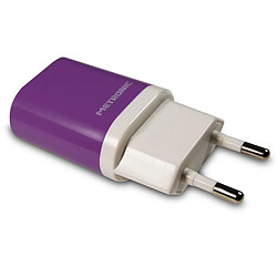 Metronic Chargeur secteur 2 USB violet