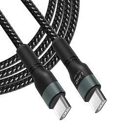 Câble USB-C vers USB-C Power Delivery 60W Charge Rapide Longueur 3m LinQ Noir