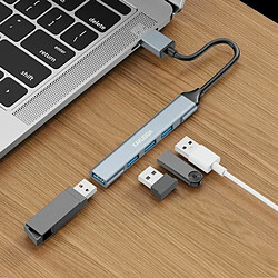 Acheter iKaku KSC-751 KUOFENG Hub 4in1 Convertisseur Ternish (USB vers USB3.0 + USB2.0 x3) Gris