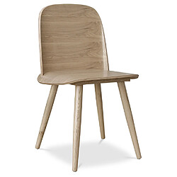 ICONIK INTERIOR Chaise de salle à manger en bois - Style scandinave - Berd Bois naturel 