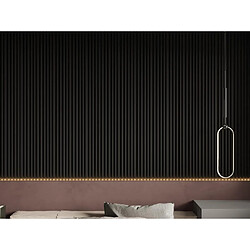 Vente-Unique Panneau mural 3D - Pack de 2,83 m² - Noir - Lot de 8 pièces - CLINTON