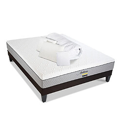 Bellecour Pack Amboise Pack Prêt à dormir AMBOISE 140x200 cm | Matelas Mémoire de forme + Sommier + Accessoires