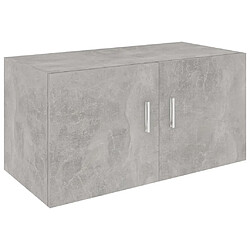 Maison Chic Armoire murale,Meuble de Rangement pour salon,cuisine Gris béton 80x39x40 cm Aggloméré -MN43250