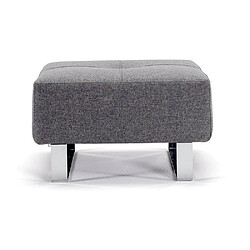 Inside 75 INNOVATION LIVING Pouf design CASSIUS DELUXE EXCESS gris Twist Charcoal 65*65 cm 