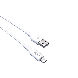 Jaym Câble de Charge et Synchronisation de donnée USB vers Lightning MFI 2,4A 2M Blanc