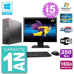 PC Fujitsu Esprimo E520 Ecran 22" i5-4570 RAM 16Go 250Go Graveur DVD Wifi W7 · Occasion 