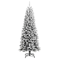 vidaXL Sapin de Noël artificiel avec neige floquée 180 cm PVC et PE